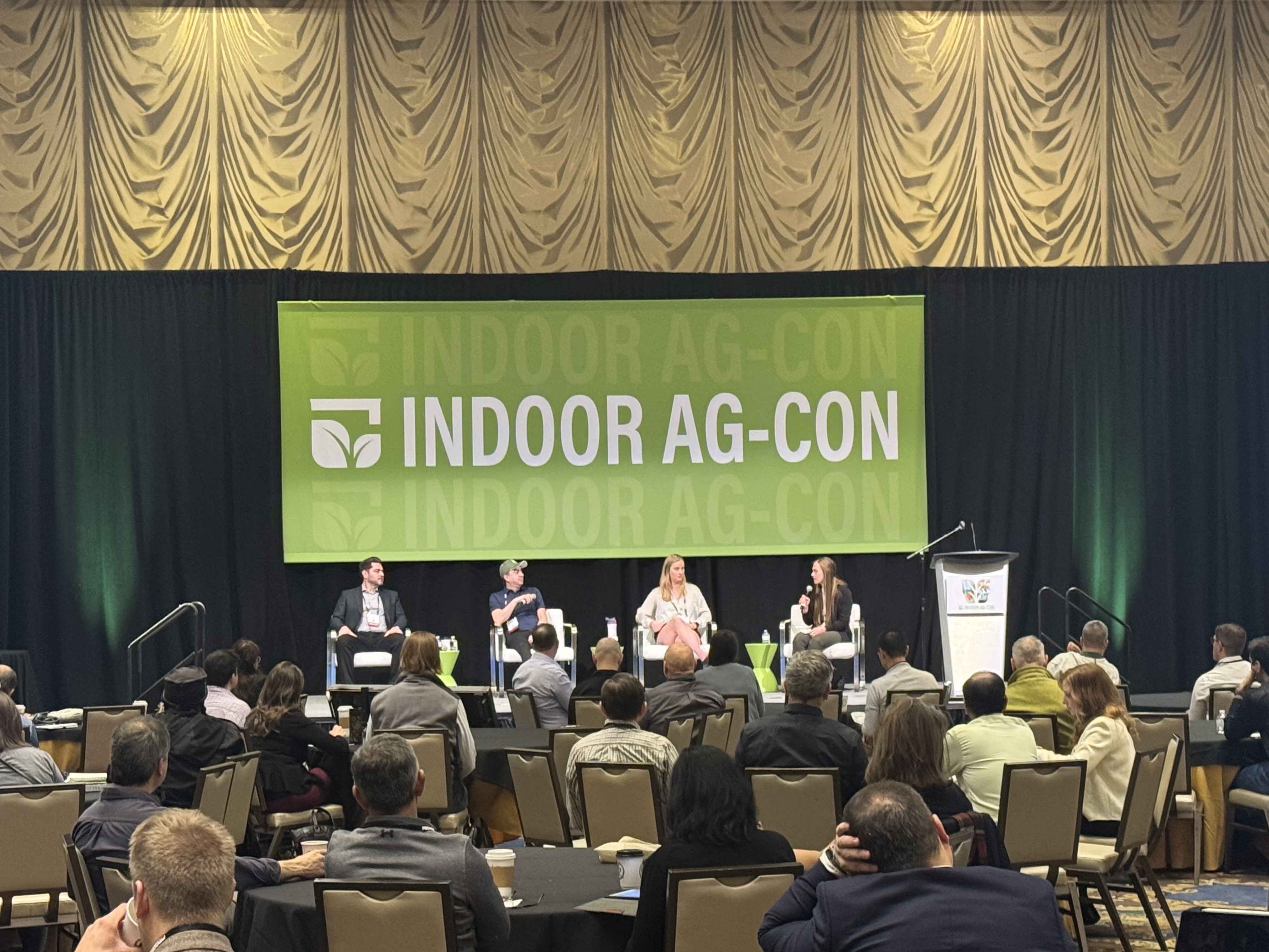 Little Greenhouse That Could moderating a panel at Indoor Ag-Con